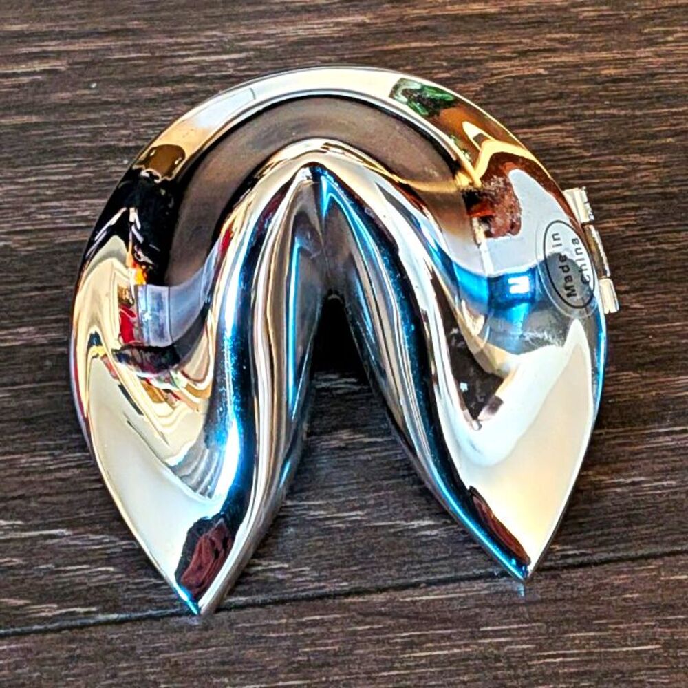 Metal Fortune Cookie Trinket Keepsake